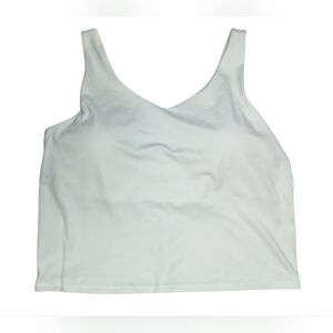 Xersion EverUltra-Lite V-Neck Long Line Peached Hand Feel Bra in Snow White XL